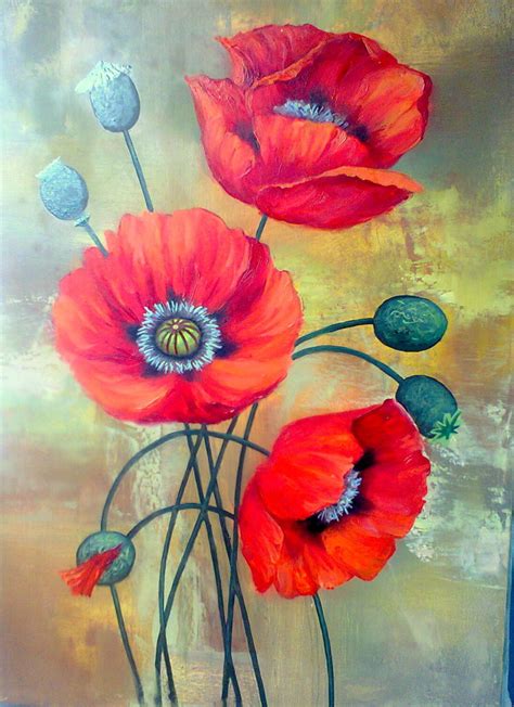 Red poppy Painting by Sergei Kolodyazhniy | Artmajeur