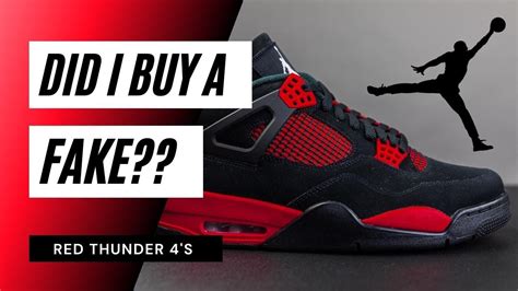 Guided Laces: Air Jordan 4 Red Thunder REAL vs FAKE LEGIT CHECK!! - YouTube