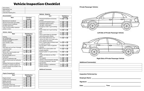 10 Best Printable Vehicle Inspection Checklist PDF for Free