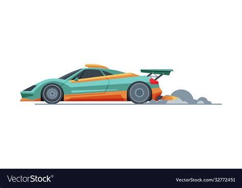 Sport racing car side view fast motor Royalty Free Vector