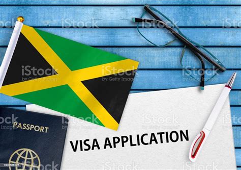 Jamaica Visa Application Form Stock Photo - Download Image Now - Flag ...