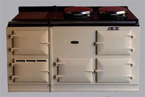 ENGLISH AGA FOUR OVEN ENAMEL GAS STOVE, MODEL