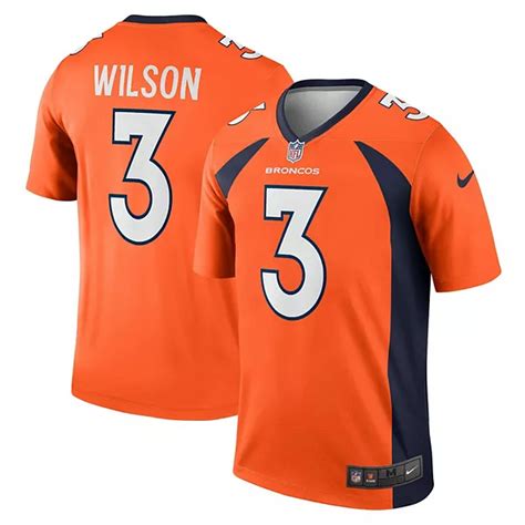 Men's Nike Russell Wilson Orange Denver Broncos Legend Jersey