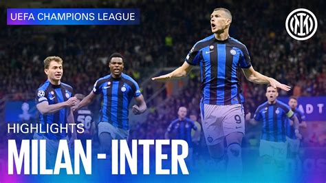 MILAN 0-2 INTER | HIGHLIGHTS | UEFA CHAMPIONS LEAGUE 22/23 ⚽⚫🔵🇮🇹 - YouTube