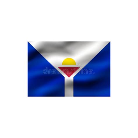 Flag of Saint Martin. stock illustration. Illustration of flag - 118889307