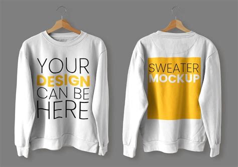 Free PSD | Sweater mockup front and back