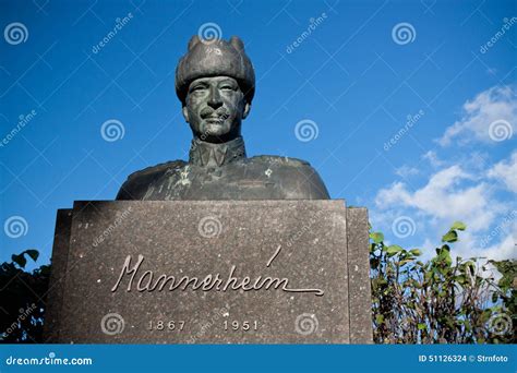 Finnish Leader Mannerheim Statue Stock Photo - Image of gray, nordic ...