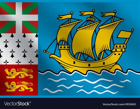 Saint pierre and miquelon flag Royalty Free Vector Image