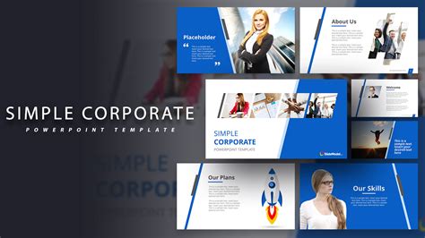 Simple Corporate PowerPoint Template - SlideModel