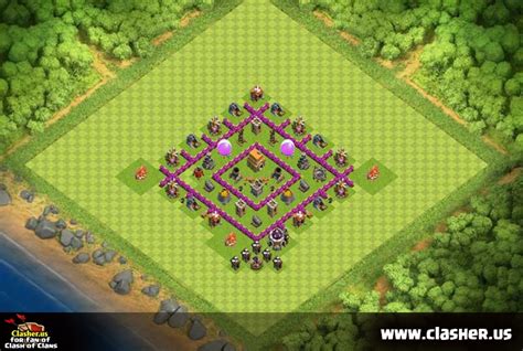 Town Hall 6 - TROPHY Base Map #2 - Clash of Clans | Clasher.us