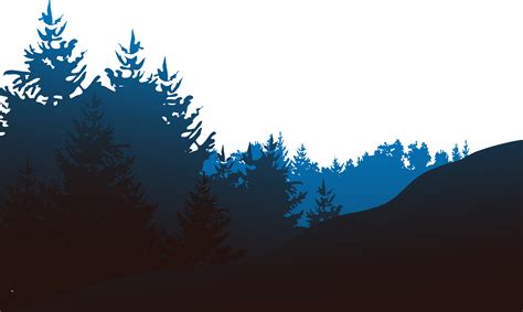 Mountain And Tree Silhouette Png - kripe87