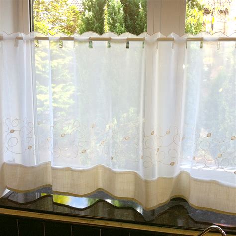 Café Net Curtains - Kitchen Nets Ready Made Voile Curtain Panel | eBay