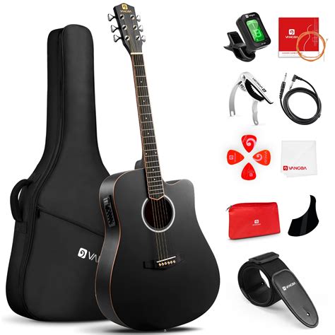 Buy Electric Acoustic Guitar, Full Size 41 Inch Acoustic Guitar Cutaway ...