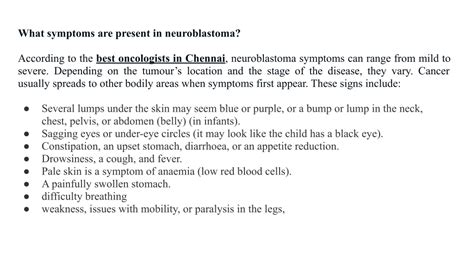 PPT - Stages and Symptoms of Neuroblastoma PowerPoint Presentation ...