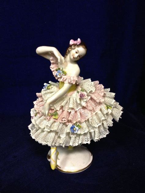 Dresden Style, Dipped Lace Porcelain Figurine, Germany : Lot 95 ...