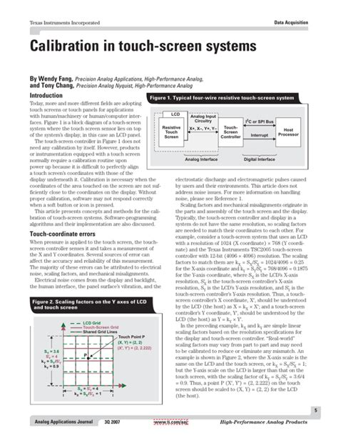 Calibration in touch-screen systems