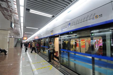 Chengdu metro line 1 editorial stock photo. Image of look - 19747153