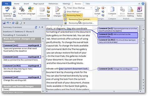 How To Add Comments to Documents in Word 2010