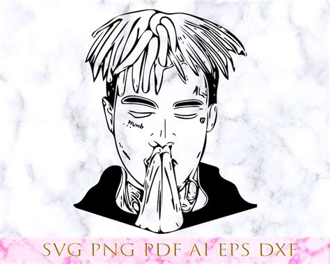 1 XXXtentacion XXtentacion vector cut files Cricut Cuttable | Etsy