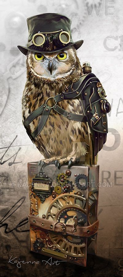 Steampunk Owl by Kajenna on DeviantArt Steampunk Squirrel, Steampunk ...