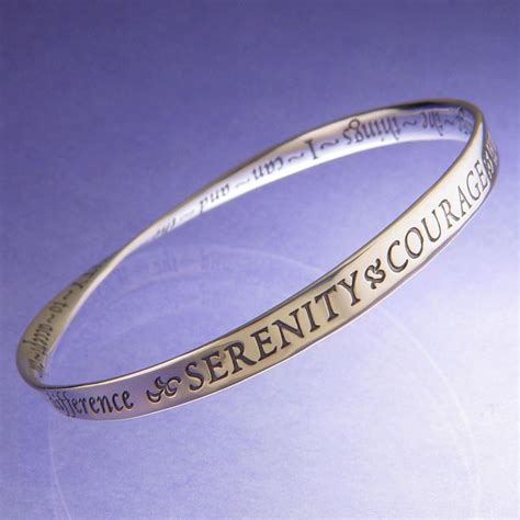 Serenity Prayer Sterling Silver Bracelet - Inspirational Jewelry