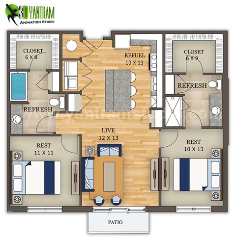 Yantram Architectural Design Studio - 2D Home Interactive Floor Plan ...