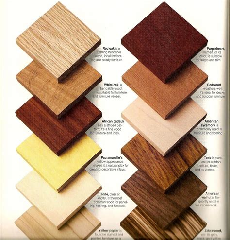 Wood Types & Samples for Client Reference #woodworkinginfographic ...