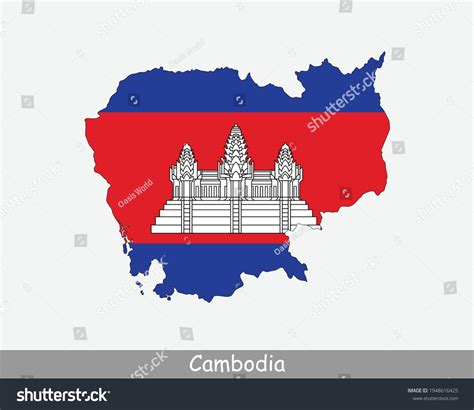 Cambodia Map Flag Map Cambodia Cambodian Stock Vector (Royalty Free ...