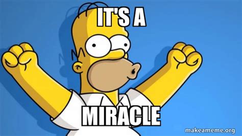 It's a miracle - Happy Homer Meme Generator