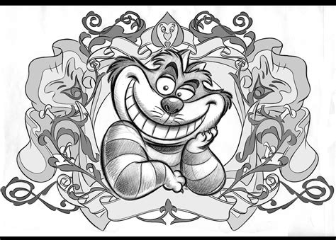 Cheshire Cat Tattoo Drawing - Drawing.rjuuc.edu.np