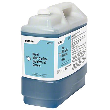 Ecolab Rapid Disinfectant Cleaner Multisurface Hospital Disinfectant ...