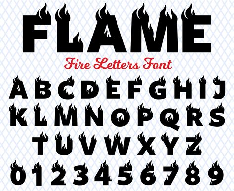 Fire Alphabet Fonts