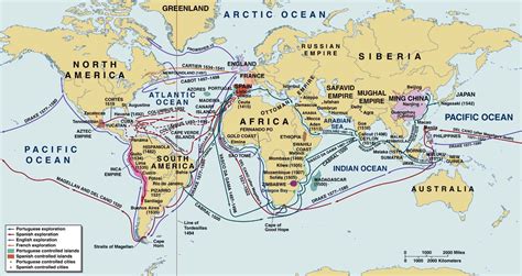 European Exploration Map - Sibyl Fanechka