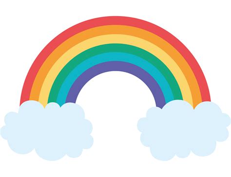 rainbow with clouds 24599579 PNG