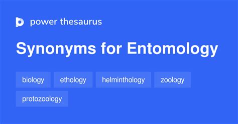 Entomology synonyms - 369 Words and Phrases for Entomology