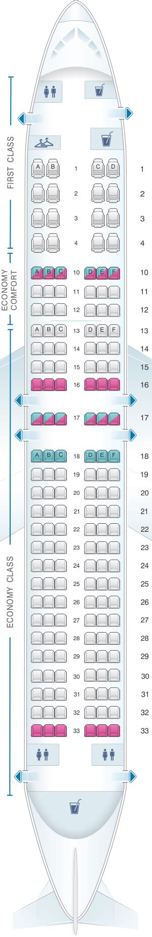 Seat Map Delta Air Lines Boeing B737 800 (73H) | SeatMaestro