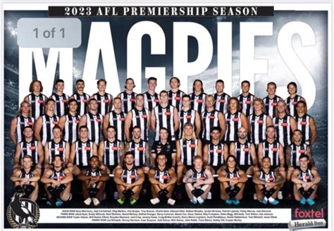 2023 COLLINGWOOD MAGPIES AFL football team poster, FREE POST 9 $12.99 ...