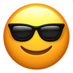 Smiling Face with Sunglasses Emoji (U+1F60E)