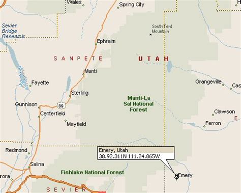 Emery, Utah Map 1