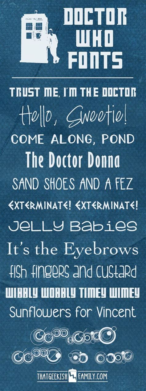 FREE DOCTOR WHO FONTS! | Doctor who party, Doctor who, Doctor