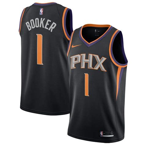 Men's Phoenix Suns Devin Booker Black Jersey Statement Edition en 2020 ...