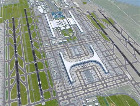 Shanghai Pudong International Airport - 3D Model by 3dstudio