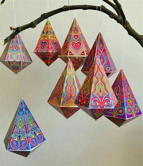 Colorful Paper Ornaments for DIY Crafts