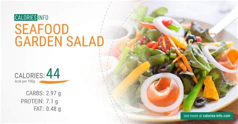 Seafood Garden Salad Calories and Nutrition (100g)