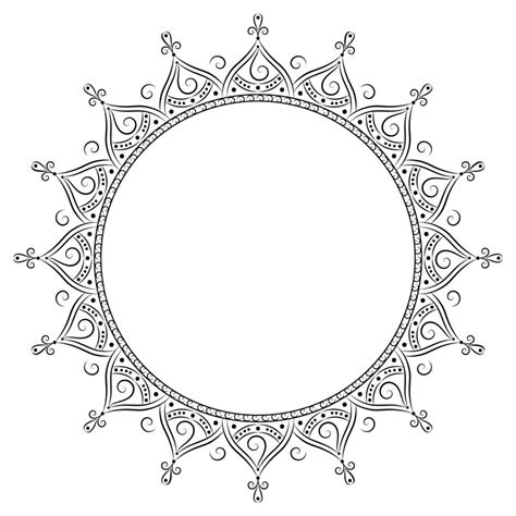 Islamic mandala sketch for coloring 5615523 Vector Art at Vecteezy