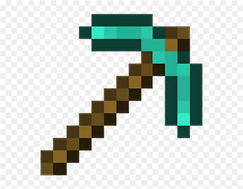 Diamond Pickaxe Minecraft Transparent