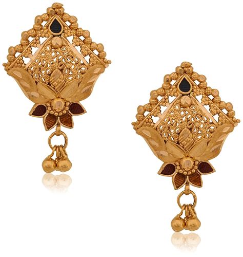 Buy Senco Gold 22k Yellow Gold Stud Earrings for Women Online at Low ...