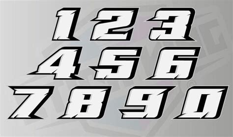 3 X Custom Racing Numbers Vinyl Stickers Decals Race - Etsy ...