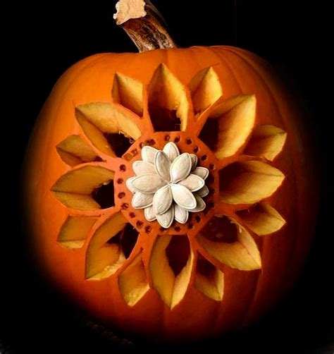 25+ Beautiful Floral Pumpkin Carving Ideas 2020 | Designbolts