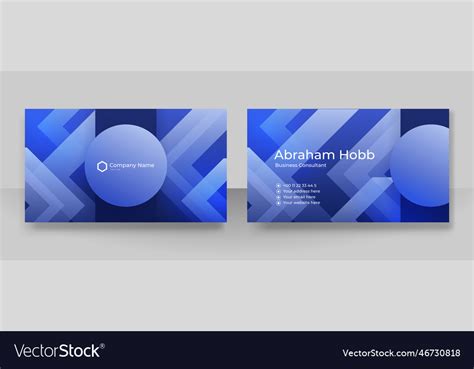 Modern stylish blue business card design creative Vector Image